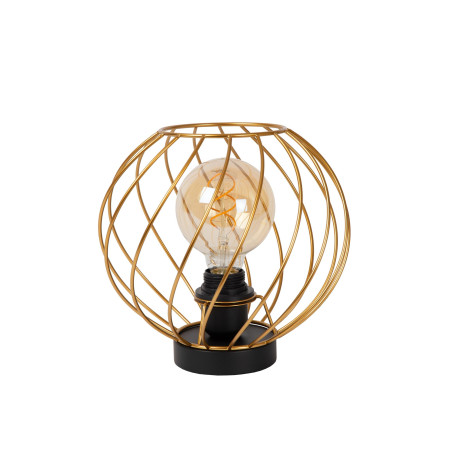 Lucide DANZA - Lampe de table - Ø 25 cm - 1xE27 - Or Mat / Laiton