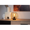 Lucide DANZA - Lampe de table - Ø 25 cm - 1xE27 - Or Mat / Laiton