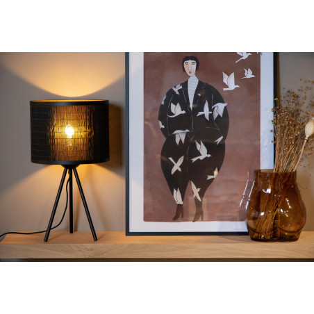 Lucide TAGALOG - Lampe de table - Ø 26 cm - 1xE27 - Noir