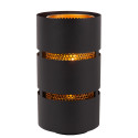 Lucide ROSAS - Lampe de table - Ø 16 cm - 1xE27 - Noir
