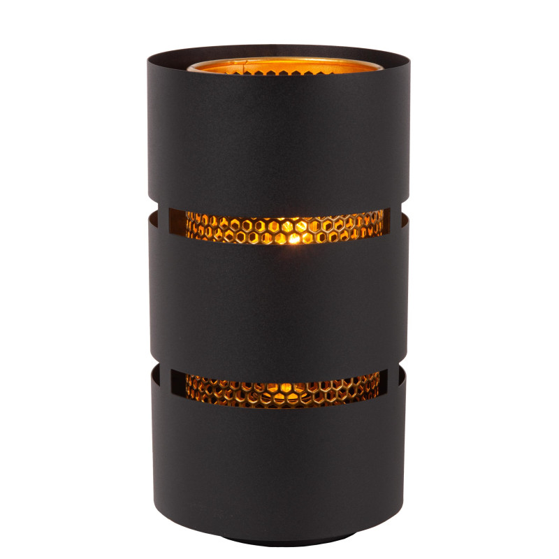 Lucide ROSAS - Lampe de table - Ø 16 cm - 1xE27 - Noir