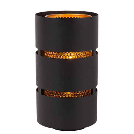 Lucide ROSAS - Lampe de table - Ø 16 cm - 1xE27 - Noir