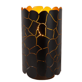 Lucide ALMELO - Lampe de table - Ø 15 cm - 1xE27 - Noir