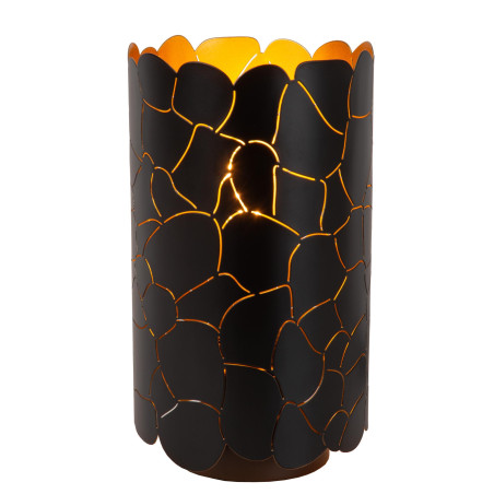 Lucide ALMELO - Lampe de table - Ø 15 cm - 1xE27 - Noir