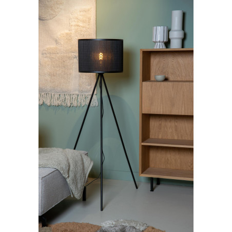 Lucide TAGALOG - Lampadaire - Ø 55 cm - 1xE27 - Noir