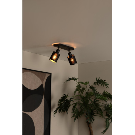 Lucide TAGALOG - Spot plafond - 2xE27 - Noir