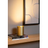 Lucide TUBE - Lampe de table - Ø 9,6 cm - LED 3 StepDim - GU10 (MR16) - 1x5W 2700K - Or Mat / Laiton