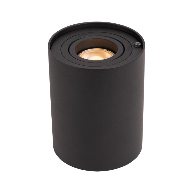 Lucide TUBE - Lampe de table - Ø 9,6 cm - LED 3 StepDim - GU10 (MR16) - 1x5W 2700K - Noir