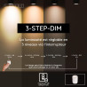 Lucide TUBE - Lampe de table - Ø 9,6 cm - LED 3 StepDim - GU10 (MR16) - 1x5W 2700K - Blanc