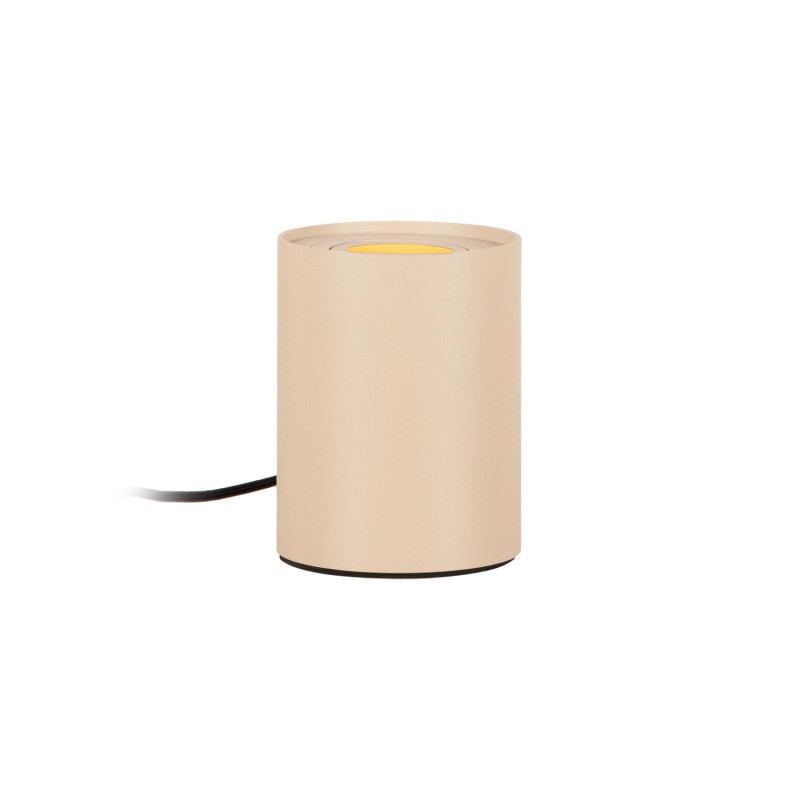 Lucide TUBE - Lampe de table - Ø 9,6 cm - LED 3 StepDim - GU10 (MR16) - 1x5W 2700K - Taupe