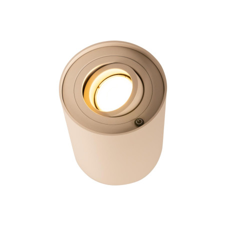 Lucide TUBE - Lampe de table - Ø 9,6 cm - LED 3 StepDim - GU10 (MR16) - 1x5W 2700K - Taupe