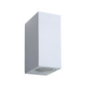Lucide ZORA-LED - Spot mural / Applique mural Intérieur/Extérieur - LED Dim. - GU10 (MR16) - 2x5W 3000K - IP44 - Blanc