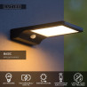 Lucide BASIC - Applique murale- Énergie Solaire - LED - 1x3W 2700K - IP44- Détecteur De Mouvement & Jour/Nuit - Noir