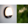 Lucide HUPS IR - Applique murale Intérieur/Extérieur - Ø 21 cm - LED - 1x10W 3000K - IP54 - Détecteur De Mouvement - Noir