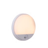 Lucide HUPS IR - Applique murale Intérieur/Extérieur - Ø 21 cm - LED - 1x10W 3000K - IP54 - Détecteur De Mouvement - Blanc