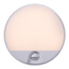 Lucide HUPS IR - Applique murale Intérieur/Extérieur - Ø 21 cm - LED - 1x10W 3000K - IP54 - Détecteur De Mouvement - Blanc