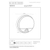 Lucide HUPS IR - Applique murale Intérieur/Extérieur - Ø 21 cm - LED - 1x10W 3000K - IP54 - Détecteur De Mouvement - Blanc