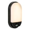 Lucide HUPS IR - Applique murale Intérieur/Extérieur - LED - 1x10W 3000K - IP54- Détecteur De Mouvement & Jour/Nuit - Noir