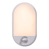 Lucide HUPS IR - Applique murale Intérieur/Extérieur - LED - 1x10W 3000K - IP54- Détecteur De Mouvement & Jour/Nuit - Blanc