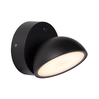 Lucide FINN - Applique murale Intérieur/Extérieur - LED - 1x12W 3000K - IP54 - Détecteur Jour/Nuit - Noir