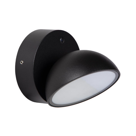 Lucide FINN - Applique murale Intérieur/Extérieur - LED - 1x12W 3000K - IP54 - Détecteur Jour/Nuit - Noir