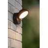 Lucide FINN - Applique murale Intérieur/Extérieur - LED - 1x12W 3000K - IP54 - Détecteur Jour/Nuit - Noir