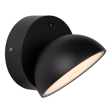 Lucide FINN - Applique murale Intérieur/Extérieur - LED - 1x12W 3000K - IP54 - Détecteur Jour/Nuit - Noir