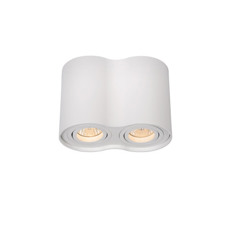 Lucide TUBE - Spot plafond - 2xGU10 (MR16) - Blanc - L 17,7 x P 9,5 x H 12,5 cm