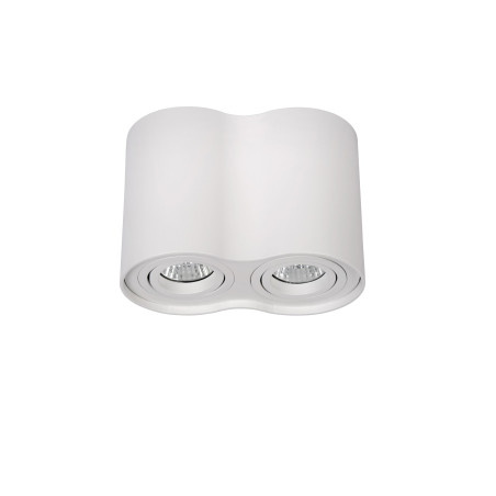 Lucide TUBE - Spot plafond - 2xGU10 (MR16) - Blanc - L 17,7 x P 9,5 x H 12,5 cm