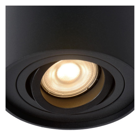 Lucide TUBE - Spot plafond - Ø 9,6 cm - 1xGU10 (MR16) - Noir