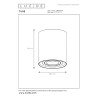 Lucide TUBE - Spot plafond - Ø 9,6 cm - 1xGU10 (MR16) - Noir