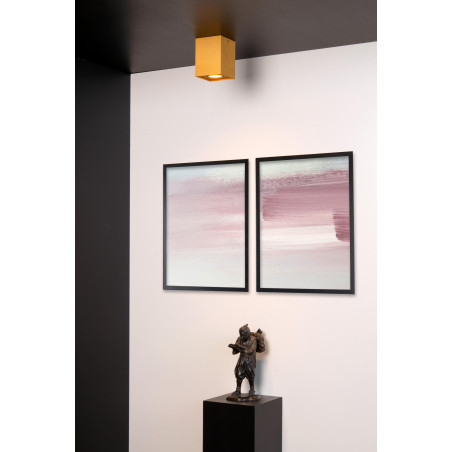 Lucide TUBE - Spot plafond - 1xGU10 (MR16) - Or Mat / Laiton