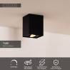 Lucide TUBE - Spot plafond - 1xGU10 (MR16) - Noir