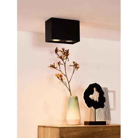 Lucide TUBE - Spot plafond - 2xGU10 (MR16) - Noir
