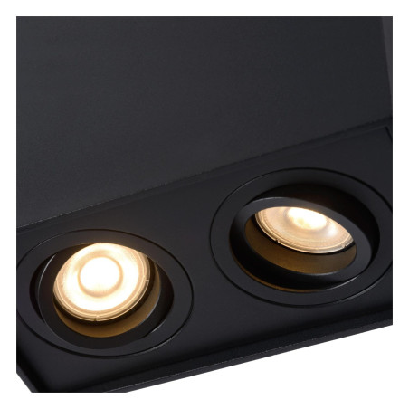 Lucide TUBE - Spot plafond - 2xGU10 (MR16) - Noir