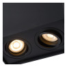 Lucide TUBE - Spot plafond - 2xGU10 (MR16) - Noir