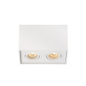 Lucide TUBE - Spot plafond - 2xGU10 (MR16) - Blanc - L 18,5 x P 9,6 x H 12,5 cm
