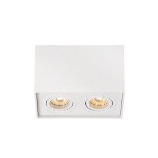 Lucide TUBE - Spot plafond - 2xGU10 (MR16) - Blanc - L 18,5 x P 9,6 x H 12,5 cm