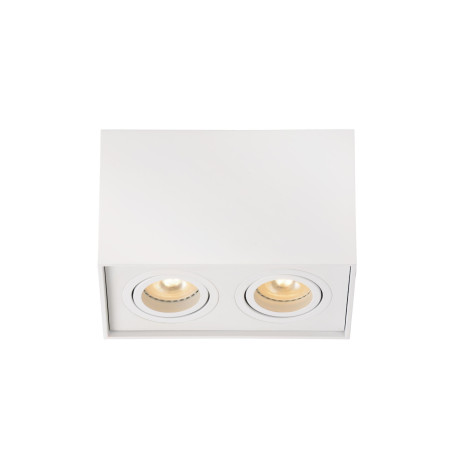 Lucide TUBE - Spot plafond - 2xGU10 (MR16) - Blanc - L 18,5 x P 9,6 x H 12,5 cm
