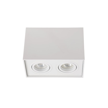 Lucide TUBE - Spot plafond - 2xGU10 (MR16) - Blanc - L 18,5 x P 9,6 x H 12,5 cm