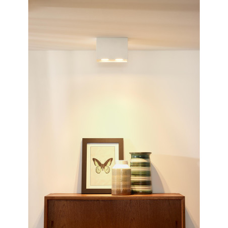 Lucide TUBE - Spot plafond - 2xGU10 (MR16) - Blanc - L 18,5 x P 9,6 x H 12,5 cm