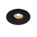 Lucide TUBE - Spot encastrable - Ø 9,2 cm - 1xGU10 (MR16) - Noir