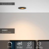 Lucide EMBED - Spot encastrable - Ø 9,1 cm - 1xGU10 (MR16) - Noir