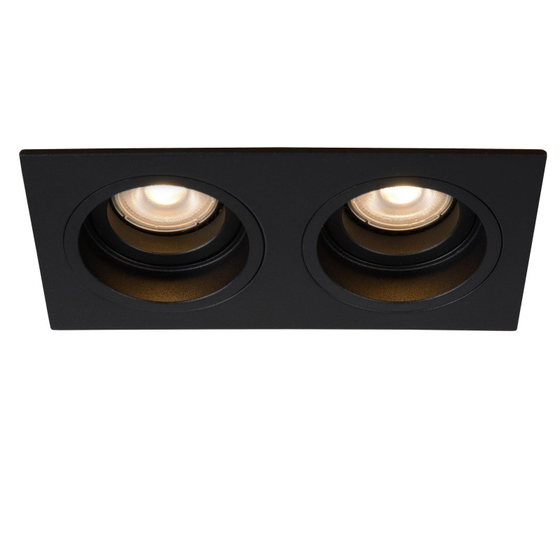 Lucide EMBED - Spot encastrable - 2xGU10 (MR16) - Noir