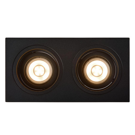 Lucide EMBED - Spot encastrable - 2xGU10 (MR16) - Noir