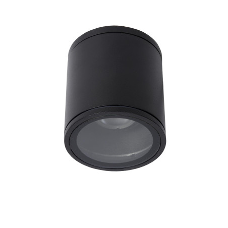 Lucide AVEN - Spot plafond Salle de bains - Ø 9 cm - 1xGU10 (MR16) - IP65 - Noir