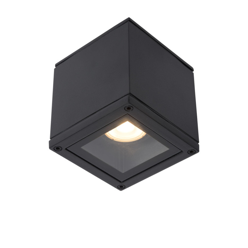 Lucide AVEN - Spot plafond Salle de bains - 1xGU10 (MR16) - IP65 - Noir