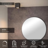 Lucide AVEN - Spot plafond Salle de bains - 1xGU10 (MR16) - IP65 - Noir