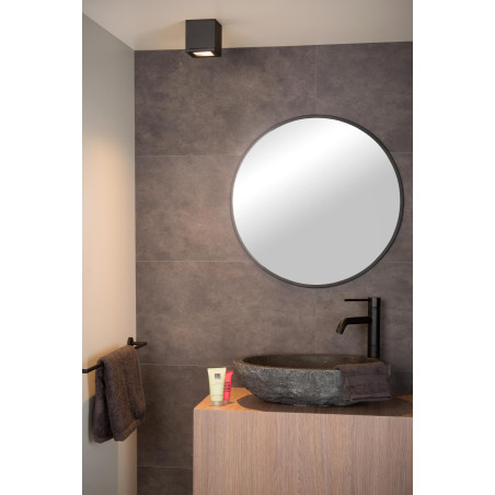 Lucide AVEN - Spot plafond Salle de bains - 1xGU10 (MR16) - IP65 - Noir