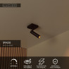 Lucide GRADO - Spot plafond - 1xGU10 (MR11) - Noir